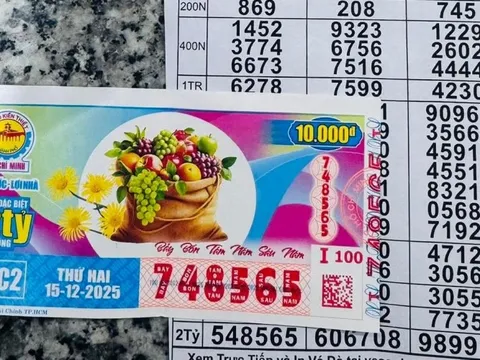 Xổ số miền Nam: Bất ngờ với giải độc đắc của vé số TPHCM, Đồng Tháp và Cà Mau