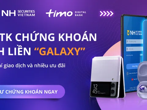 Mở tài khoản chứng khoán chỉ bằng vài phút tại ứng dụng Timo, khách hàng đầu tiên nhận ngay Galaxy Z Flip3 từ NHSV