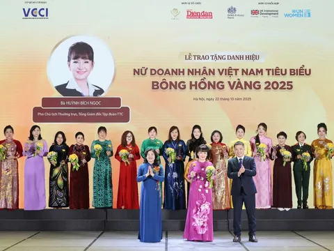 Tổng Giám đốc Tập đoàn TTC nhận danh hiệu Nữ Doanh nhân Việt Nam tiêu biểu - Bông hồng vàng năm 2025