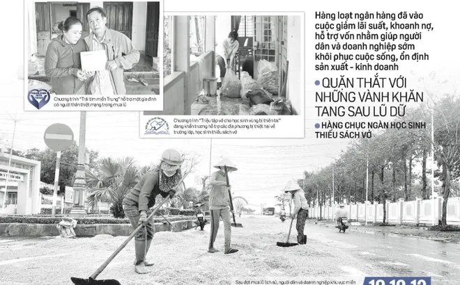 Báo in Người Lao Động 28-11: Ngân hàng đồng loạt trợ giúp vùng bão lũ