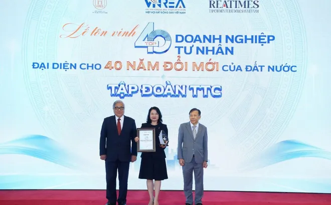 Tập đoàn TTC là một trong top 40 doanh nghiệp tư nhân tiêu biểu đại diện 40 năm Đổi mới